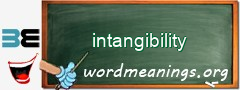 WordMeaning blackboard for intangibility